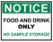 Medical Use Labels - FOOD AND DRINK ONLY Storage Label, 4-1/2" x 5-1/2"