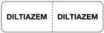 Medical Use Labels - DILTIAZEM, I.V. Line Identification Label, 3" x 7/8"