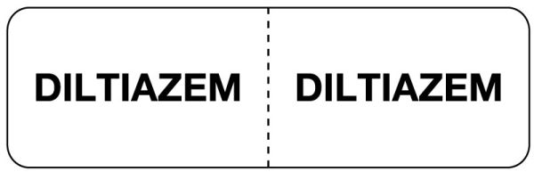 Medical Use Labels - DILTIAZEM, I.V. Line Identification Label, 3" x 7/8"