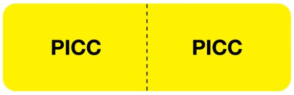 Medical Use Labels - PICC I.V. Line Identification Label, 3" x 7/8"