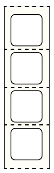 Medical Use Labels - Direct Thermal Slide Label 1-across 7/8" x 7/8"