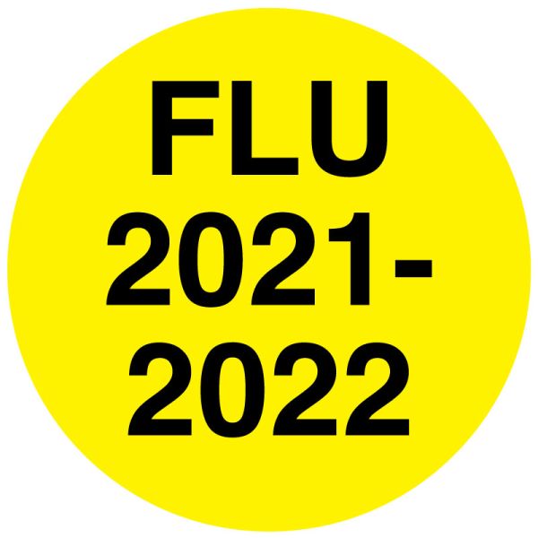 Medical Use Labels - FLU 2021/2022, LAM,1/2" x 1/2"