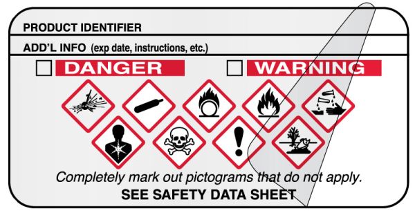 Medical Use Labels - GHS Label, 2" x 1"