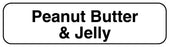 Medical Use Labels - PEANUT BUTTER & JELLY, Food Identification Labels, 1-1/4" x 5/16"