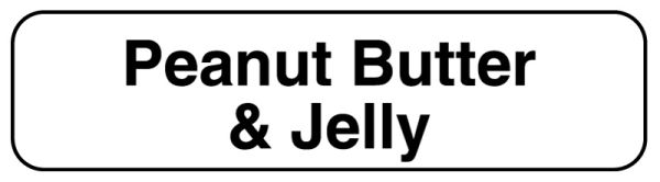 Medical Use Labels - PEANUT BUTTER & JELLY, Food Identification Labels, 1-1/4" x 5/16"