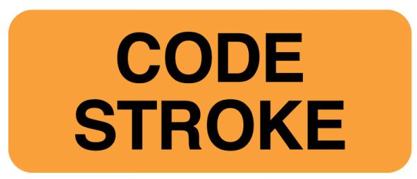 Medical Use Labels - Code Stroke Label, 2-1/4" x 7/8"