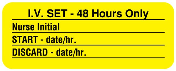 Medical Use Labels - Tubing Change Label, 2-1/4" x 7/8"