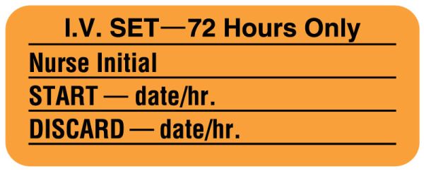 Medical Use Labels - I.V. Tubing Change Label, 2-1/4" x 7/8"