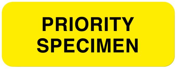 Medical Use Labels - PRIORITY SPECIMEN Specimen Label, 2" x 3/4"