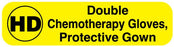 Medical Use Labels - HD Double Gloves, 2" x 1/2"