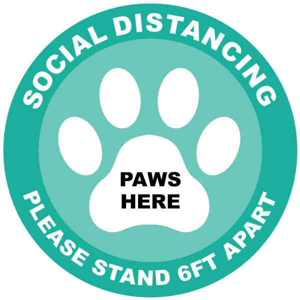 Medical Use Labels - 12" Dia Social Distancing Floor Sign