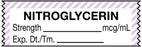 Medical Use Labels - Anesthesia Tape, Nitroglycerine mcg/mL, 1-1/2" x 1/2"