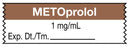 Medical Use Labels - Anesthesia Tape, Metoprolol 1mg/mL, 1-1/2" x 1/2"