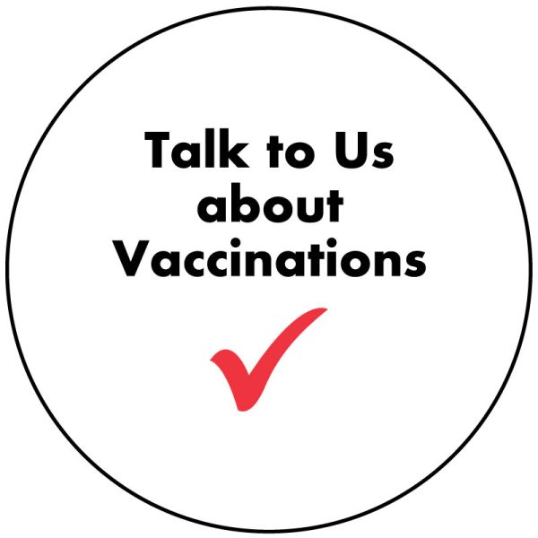 Medical Use Labels - Talk to Us about Vaccinations, 2" Dia