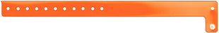 Medical Use Labels - Orange Blank Vinyl Edgeglow Wristband, 10-1/8" X 3/4"