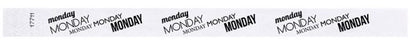 Medical Use Labels - MONDAY Adult Tyvek Weekday Wristband, 10" x 3/4"