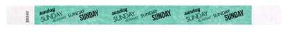 Medical Use Labels - SUNDAY Adult Tyvek Weekday Wristband, 10" x 3/4"