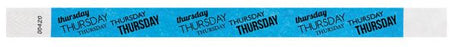 Medical Use Labels - THURSDAY Adult Tyvek Weekday Wristband, 10" x 3/4"