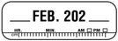 Medical Use Labels - X-Ray Date Label Feb 202__, 1-1/2" x 1/2"