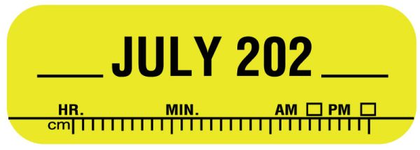 Medical Use Labels - X-Ray Date Label Jul 202__, 1-1/2" x 1/2"