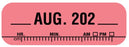 Medical Use Labels - X-Ray Date Label Aug 202__, 1-1/2" x 1/2"