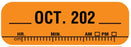 Medical Use Labels - X-Ray Date Label Oct 202__, 1-1/2" x 1/2"