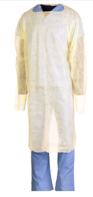 Tronex Disposable Isolation Gowns - GOWN, ISO, OVER HEAD, THUMB LOOP, YLLW, XL - 513135Y