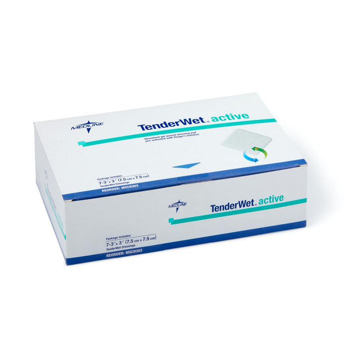 Medline Industries  Dressing Wound TenderWet Active Lctd Rngr 3x3 Square Strl LF 7/Bx, 6 BX/CA (MSC8303)