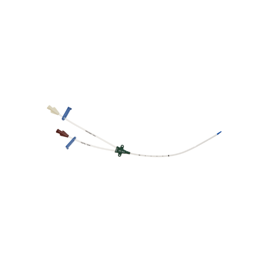 Teleflex Medical Double-Lumen Balloon Wedge Pressure Catheters - Dual Lumen CVC Catheter Kit with Blue FlexTip Catheter, 7 Fr x 6" - AK-12702-CDC