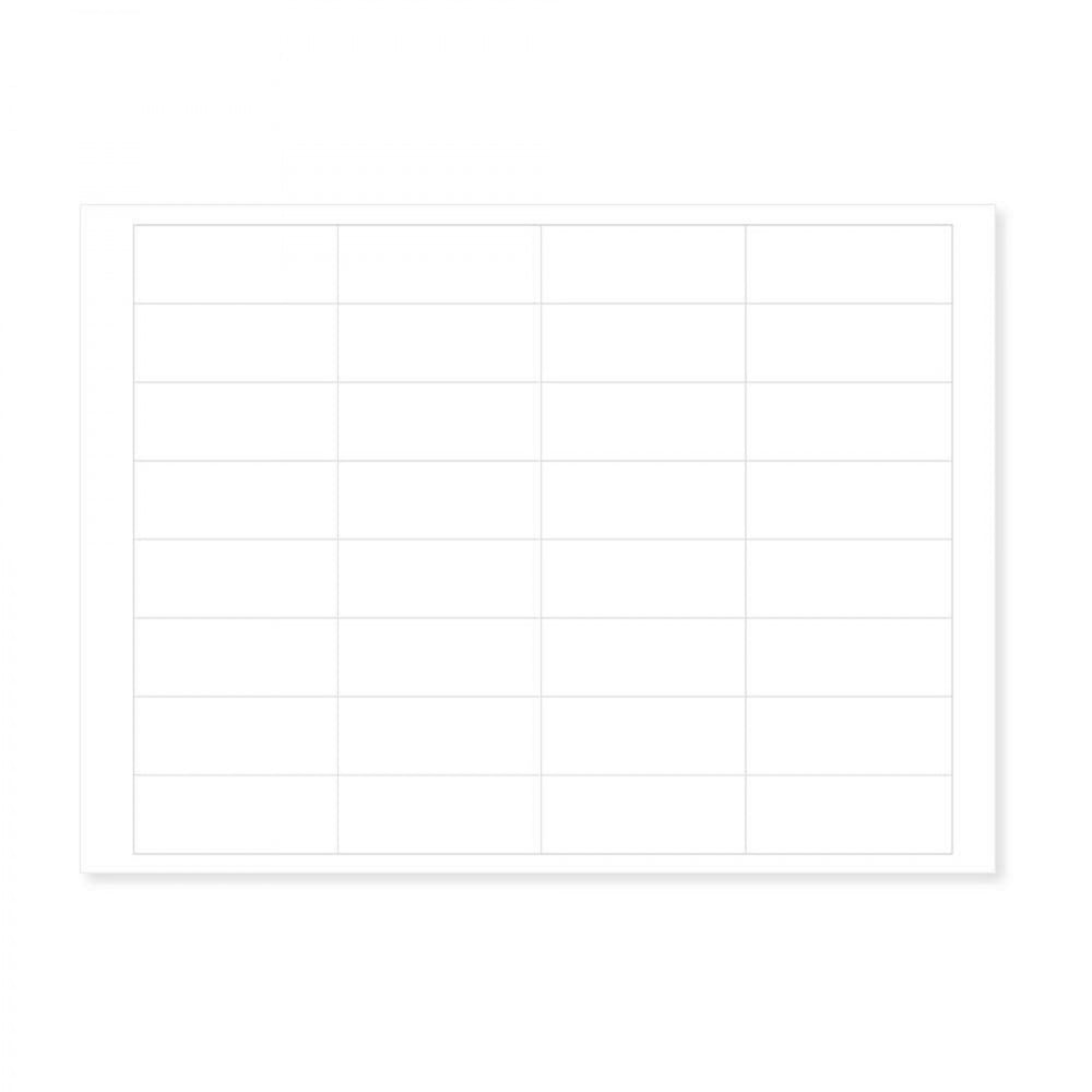 Chart Labels Laser Landscape, Premium 2 5/8"X1 White - 32 Lbls Per Sheet, 4 Pks Of 250 Sheets Per Case