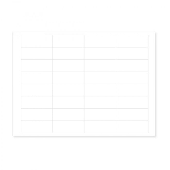 Chart Labels Laser Landscape, Premium 2 5/8"X1 White - 32 Lbls Per Sheet, 4 Pks Of 250 Sheets Per Case