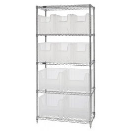 SHELVING, STACK&STOCK, CLR VIEW, W/10 CTNR	