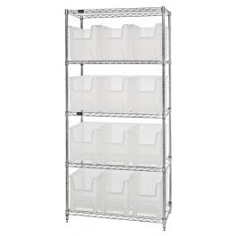 SHELVING, STACK&STOCK, CLR VIEW, W/12 CTNR