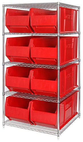 SHELVING, WIRE, CNTR, HULK, 36WX48LX86H, 8 CN