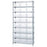 Quantum Storage Systems Clear Store-More Bins w / Chrome Shelf - WIR SHLV, SHF BIN, STOR MOR, CLR VIEW, 64BIN - WR9-210CL