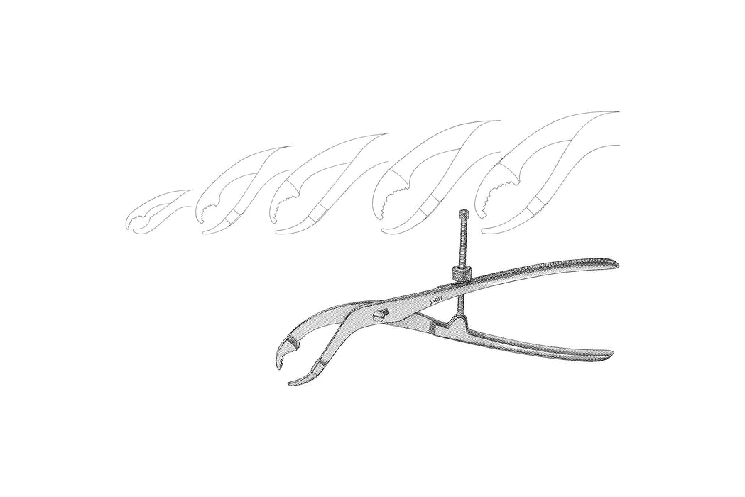 Miltex-Integra Miltex Forcep Self-Centering 7-3/4" 8mm Wide Tip Angled To Side Ea