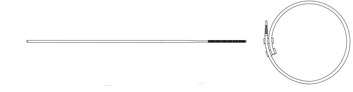 Medical Components Marked Nitinol Gudewires - Nitinol Wire Guide, Radiopque Tip 0.018 cm x 80 cm - MR190080